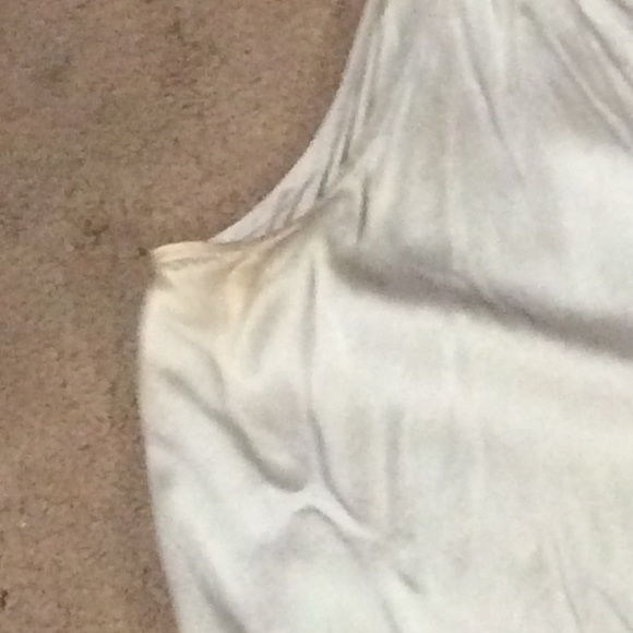 COPY - Silver Silk Drape Neck Sleeveless Top - Picture 3 of 8